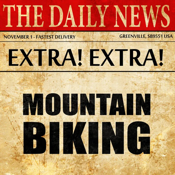 Horských kolech, text článku novin — Stock fotografie