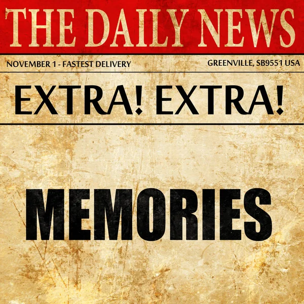 Memórias, artigo de jornal texto — Fotografia de Stock
