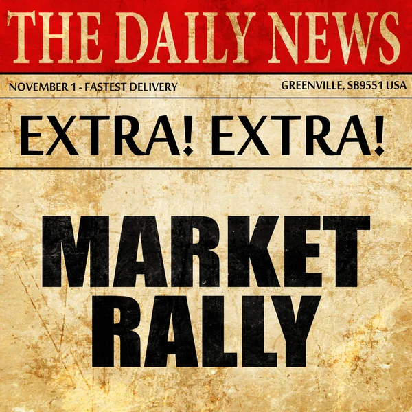 Piac rally, újság cikk szövege — Stock Fotó