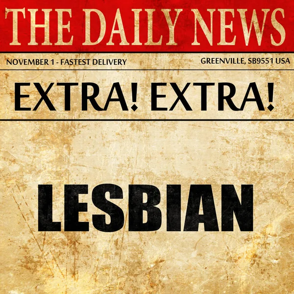 Lesbisk, tidningen artikel text — Stockfoto