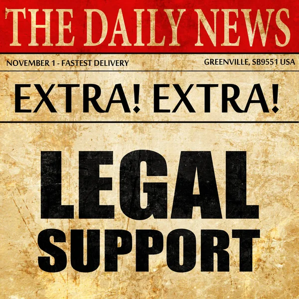 Apoio jurídico, artigo de jornal texto — Fotografia de Stock
