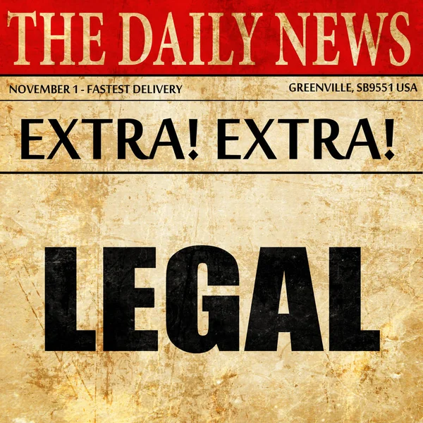Юридический, газетный текст — стоковое фото
