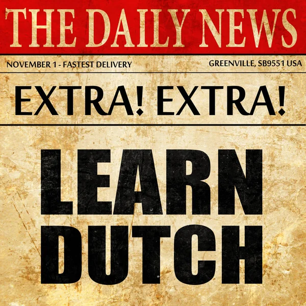 Aprender holandés, texto del artículo del periódico —  Fotos de Stock