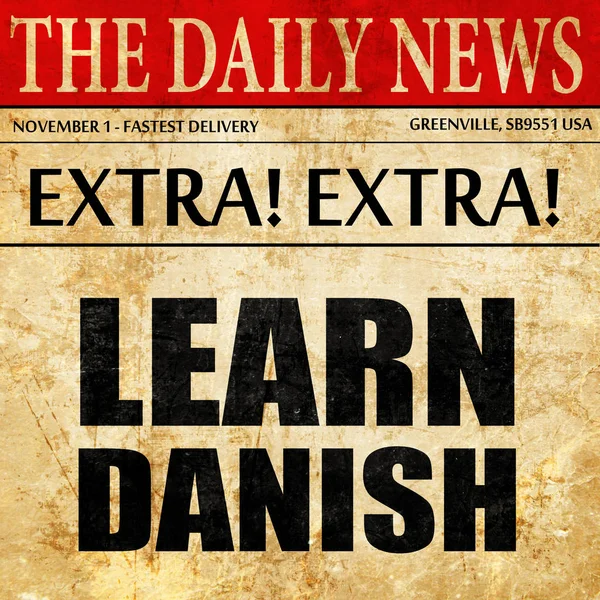 Danimarka, gazete madde metni öğrenin — Stok fotoğraf