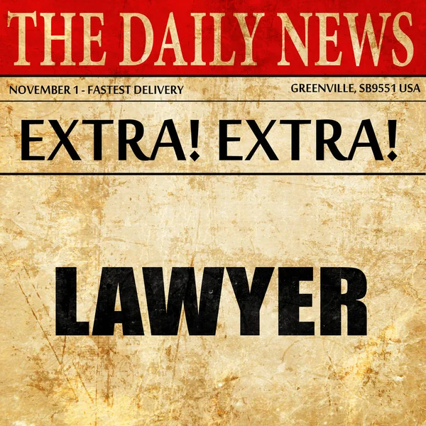 Avukat, gazete makale metni — Stok fotoğraf