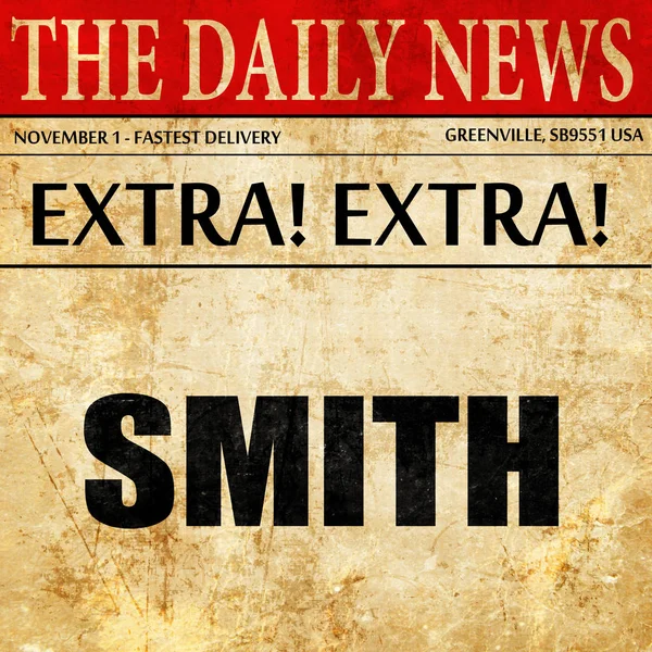 Smith, krant artikel tekst — Stockfoto
