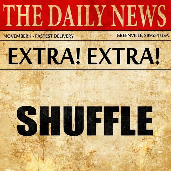 Dança shuffle, artigo de jornal texto — Fotografia de Stock
