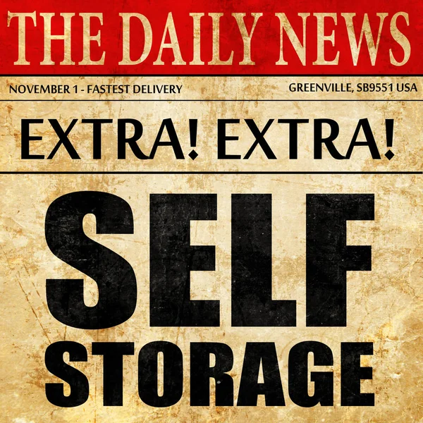 Self-storage, tidningen artikel text — Stockfoto