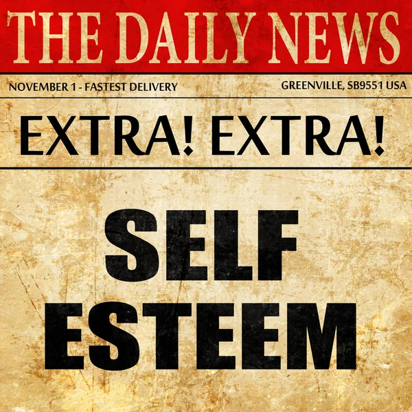 self esteem, newspaper article text