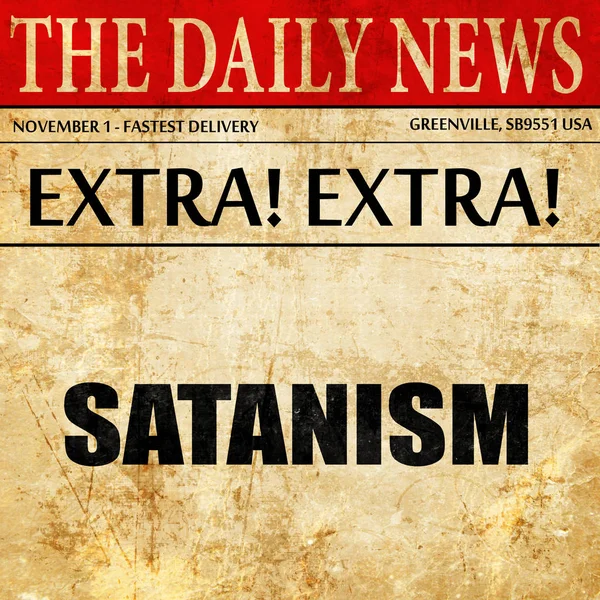 Satanismo, texto de artículo de periódico —  Fotos de Stock