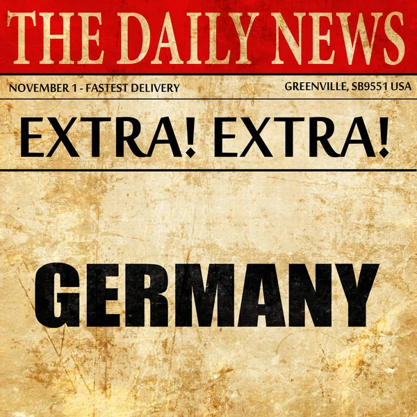 Selam--dan Almanya, gazete makale metni — Stok fotoğraf