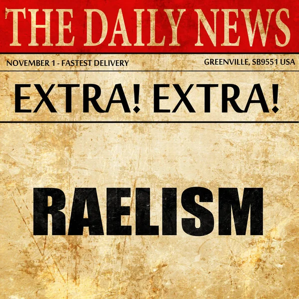 Raelism, krant artikel tekst — Stockfoto