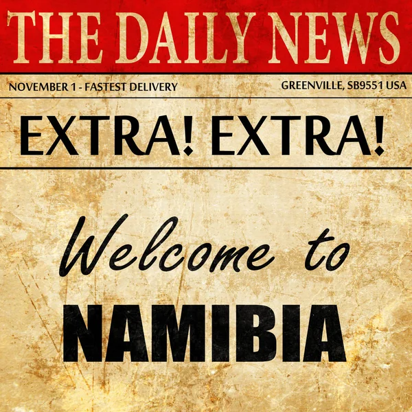 ナミビア、新聞記事本文へようこそ — ストック写真