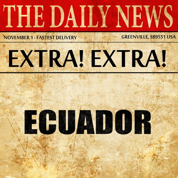 Saludos desde el ecuador, texto del artículo periodístico — Foto de Stock
