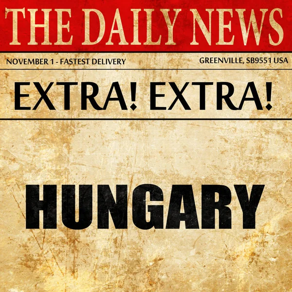 Üdvözletek-ból Magyarország, újság cikk szövege — Stock Fotó