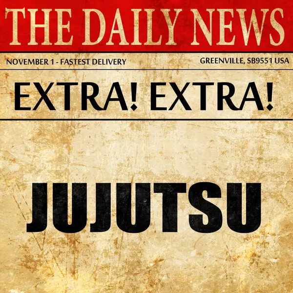 Jujutsu σημάδι φόντο, κείμενο άρθρου εφημερίδας — Φωτογραφία Αρχείου
