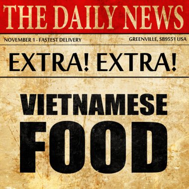 Vietnamca gıda, gazete makale metni