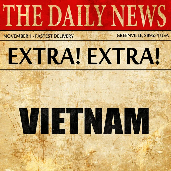 Vietnam, tidningen artikel text — Stockfoto