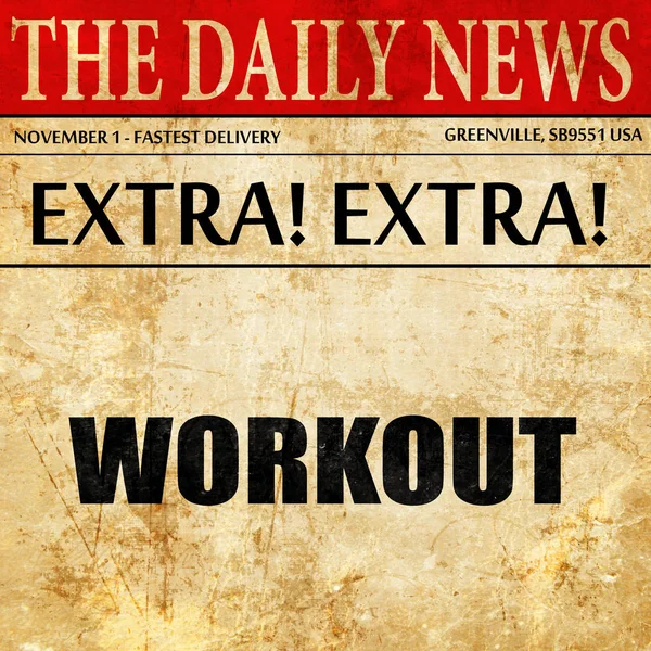 Egzersiz, gazete makale metni — Stok fotoğraf