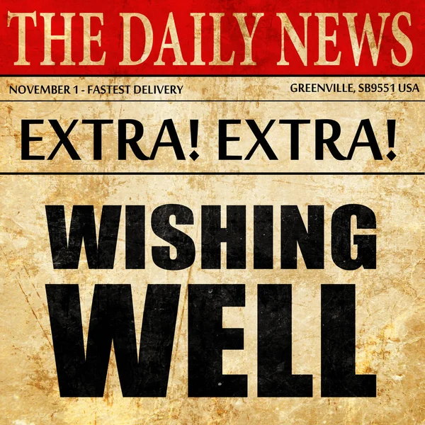 wishing well, newspaper article text