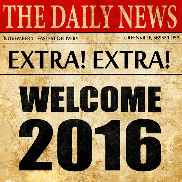 Witamy 2016, tekst artykułu gazety — Zdjęcie stockowe