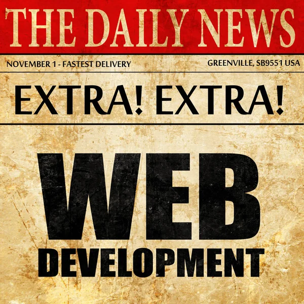 Web development, newspaper article text — Stock Photo, Image