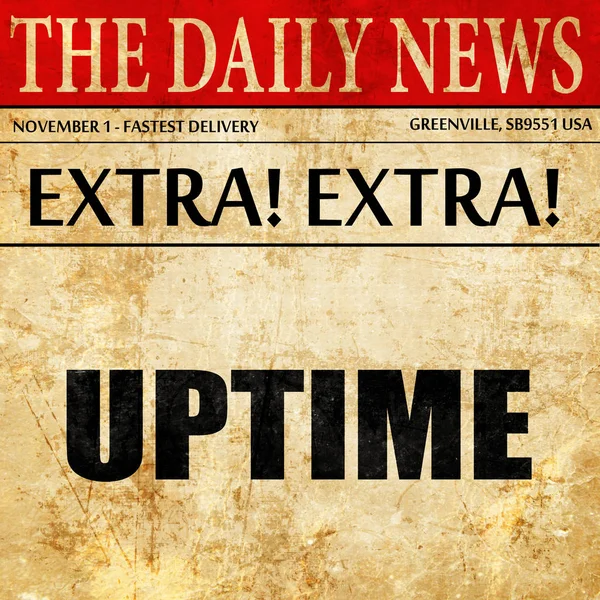 Uptime, krant artikel tekst — Stockfoto