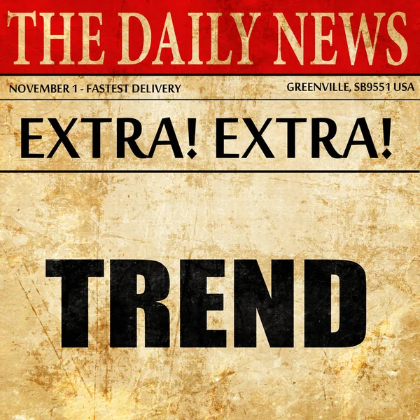 Trends, newspaper article text — Stock Photo, Image