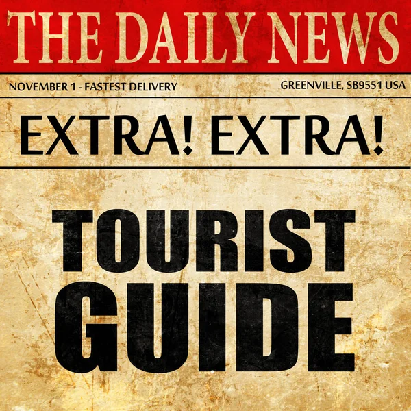 Guía turística, texto del artículo del periódico — Foto de Stock
