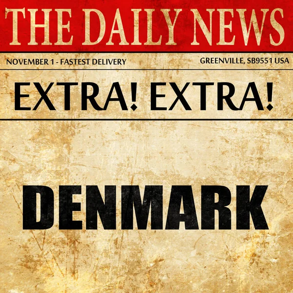 Dania, tekst artykułu gazety — Zdjęcie stockowe