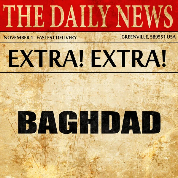 Bagdade, texto do artigo de jornal — Fotografia de Stock