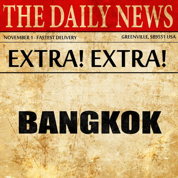 Bangkok, tekst artykułu gazety — Zdjęcie stockowe
