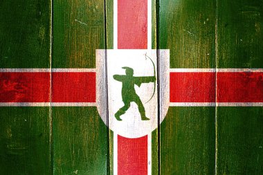 Vintage Nottinghamshire bayrak grunge ahşap panel