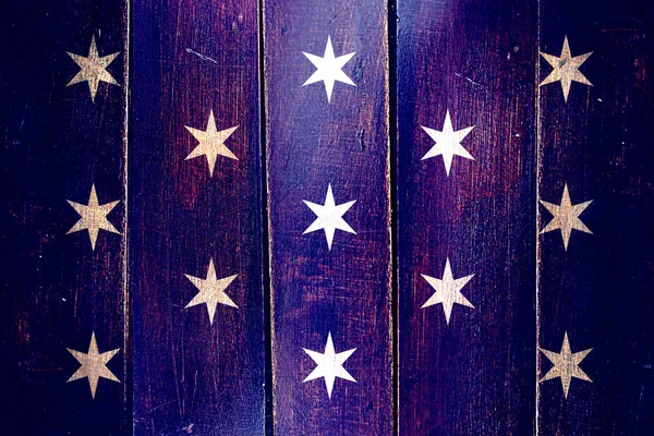Вінтаж Вашингтон прапор на гранж панельні дерев'яні — стокове фото