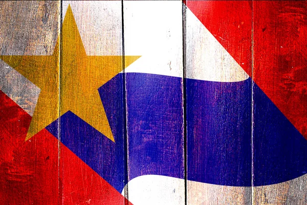 Vintage Lafayette flagę na drewnianym panelu grunge — Zdjęcie stockowe