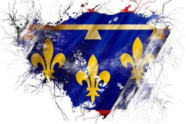 Grunge eski Merkezi val de loire bayrak