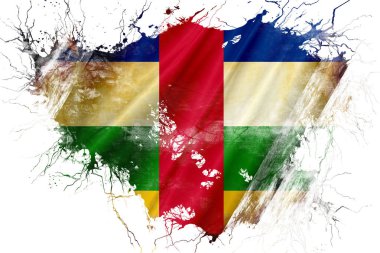Grunge eski Orta Afrika Cumhuriyeti bayrağı