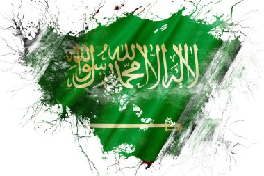 Grunge eski Suudi Arabistan bayrağı