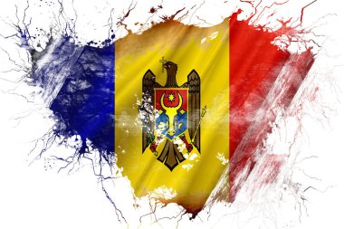 Grunge eski Moldova bayrağı