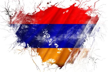Grunge eski Ermenistan bayrağı