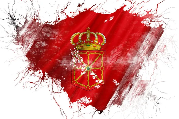 Grunge oude Navarra vlag — Stockfoto