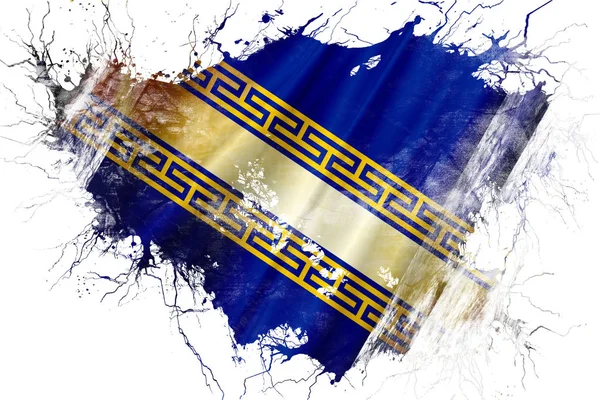 Grunge old champagne ardenne flag — Stock Photo, Image