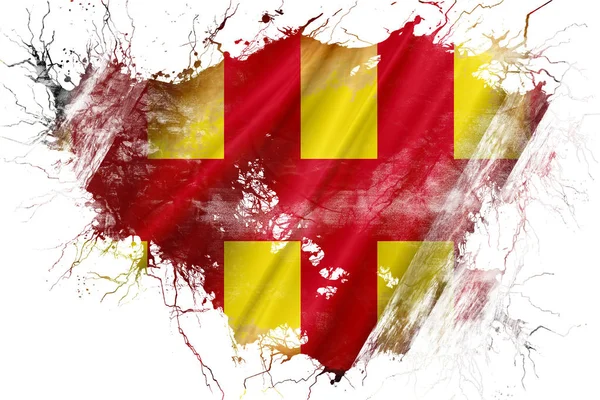 Grunge velha bandeira Northumberland — Fotografia de Stock