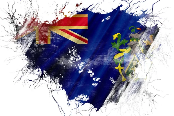 不潔な古い Pitcairns 諸島の旗 — ストック写真