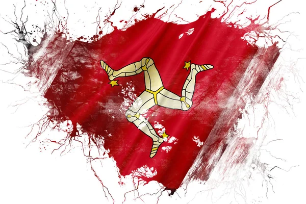 Grunge gamle Isle of man flag - Stock-foto