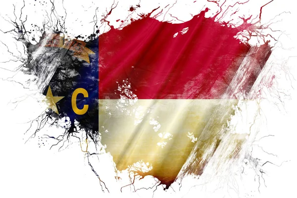 Grunge velha bandeira da Carolina do Norte — Fotografia de Stock