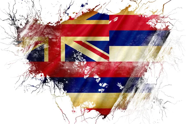 Grunge vieja bandera hawaii — Foto de Stock