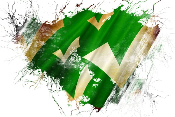 Grunge eski Onaylandı onay düzgünleştirilmiş çizgileri bayrak ile — Stok fotoğraf