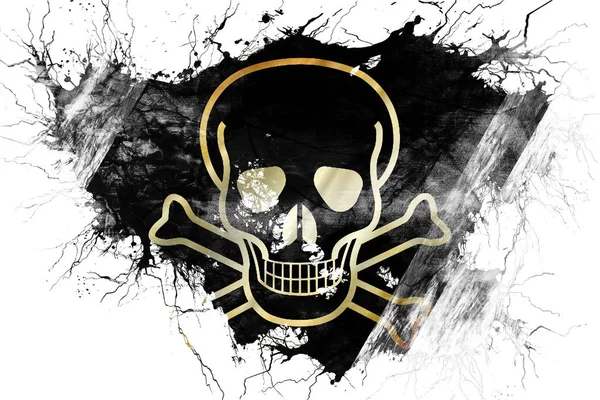 Grunge stará pirátská vlajka — Stock fotografie