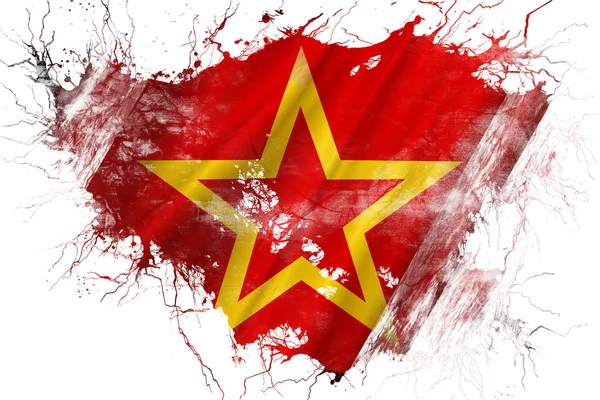 Грандиозный флаг Красной Армии — стоковое фото
